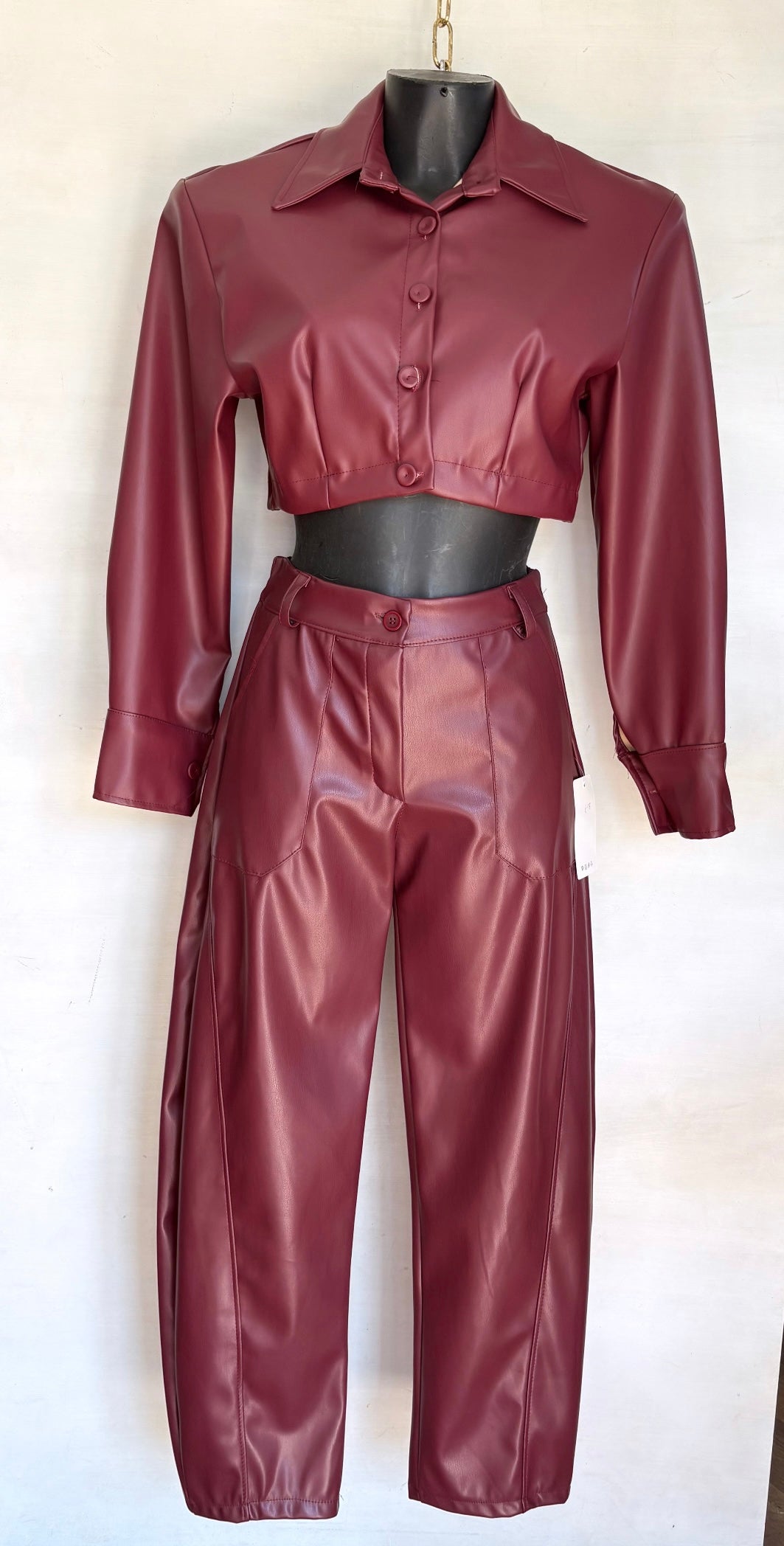 Camicia in ecopelle