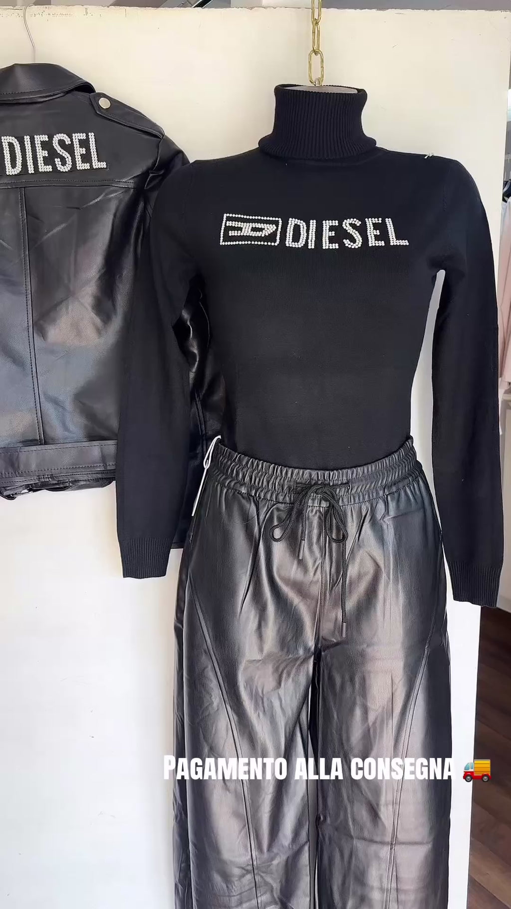 Pantalone in ecopelle